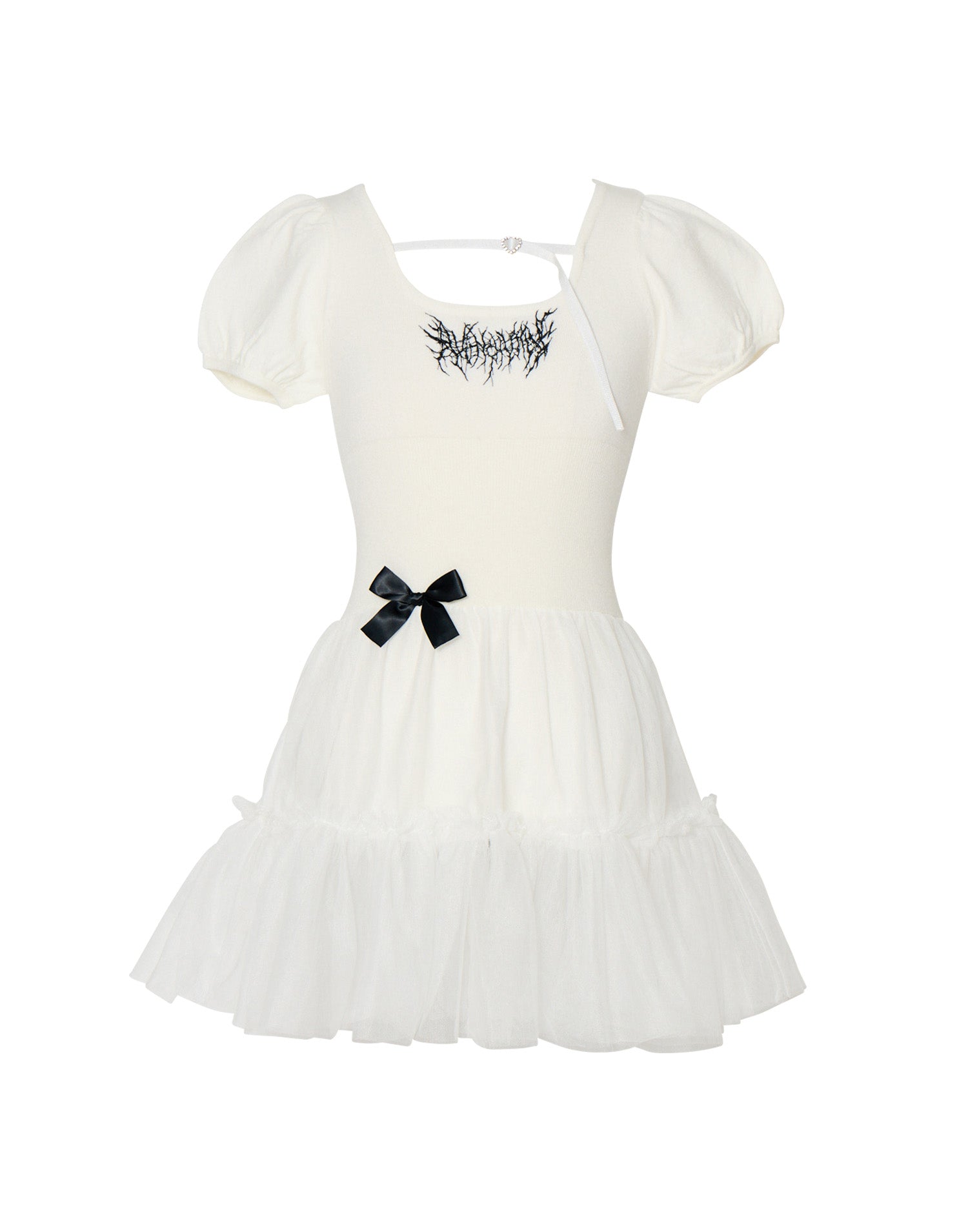 Back ribbon waist ribbed knit one piece – AVENCHUMU （アバンチュウム）