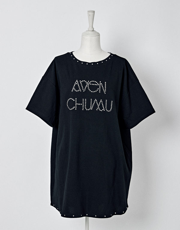 AVENCHUMU  Studs logo t-shirt
